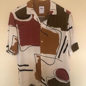 Men’s Zara Button Down Short Sleeve Dress Shirt